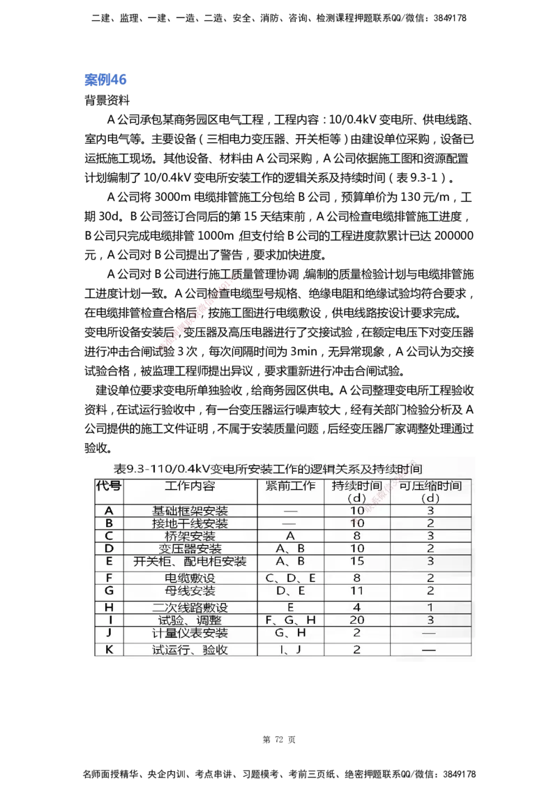 WHB-机电-案例汇编-王建波_2026年一级建造师_2026年一建机电_2025年一建机电SVIP_01-精华文档✿电子教材✿历年真题_95-机电《案例汇编》WHB