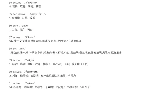 六级词汇表-正序_大学英语四级+六级_六级真题_六级词汇_英语六级词汇_六级Word版本-可编辑