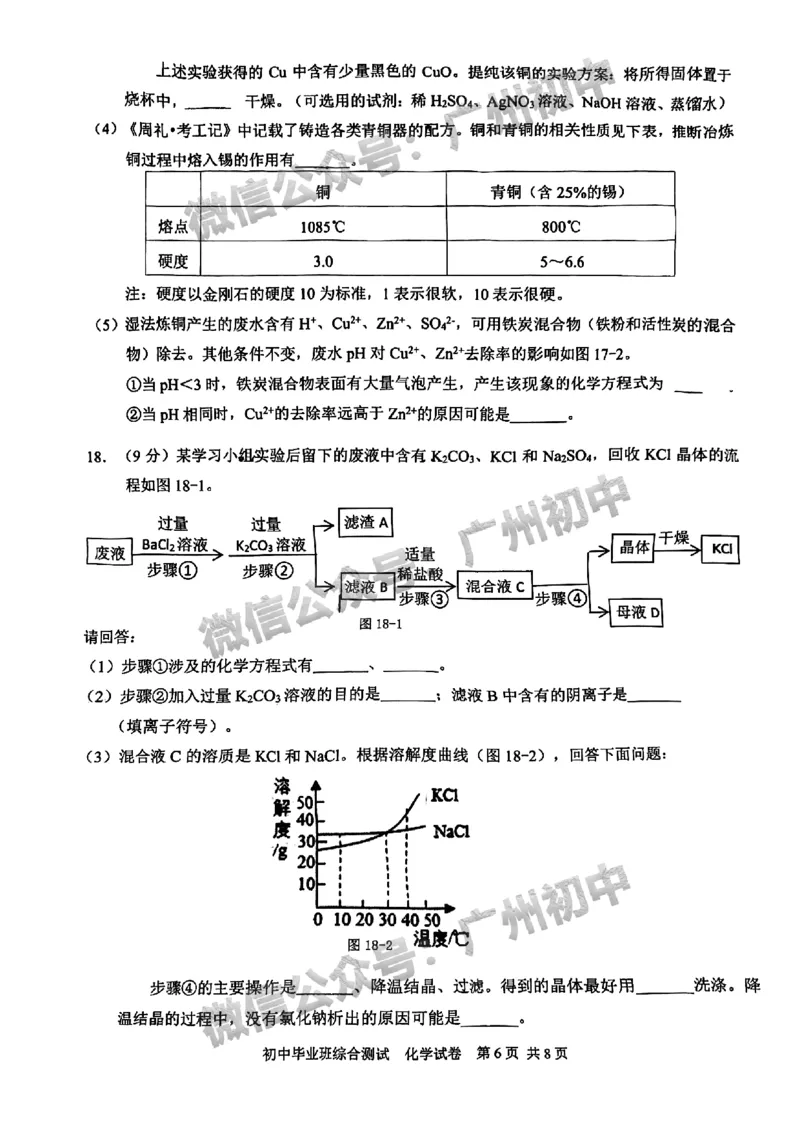 2024黄埔区中考一模化学试题_广州九上月考+期中+期末+一模二模+中考真题_广州2024年中考一模_黄埔区