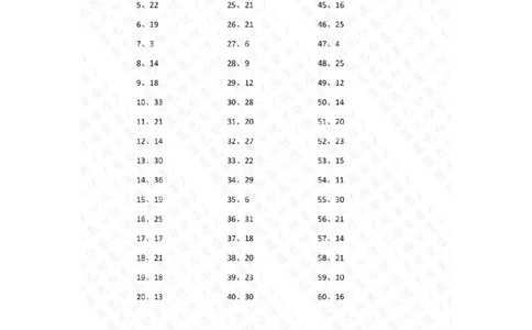 80以内减法第51~70篇答案_小学数学口算竖式脱式计算应用题一二三四五六年级上下册电_小学数学口算题库电子版（1-6）_小学数学口算一年级_口算题适合1年级(含答案）