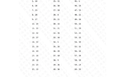 80以内减法第51~70篇答案_小学数学口算竖式脱式计算应用题一二三四五六年级上下册电_小学数学口算题库电子版（1-6）_小学数学口算一年级_口算题适合1年级(含答案）