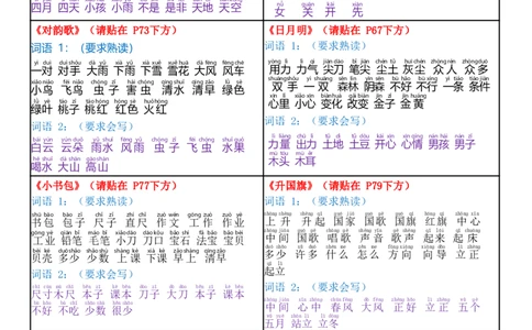 8.27课课贴-24秋版一年级上册每课重点书贴贴在空白处_一年级上下册资料_一年级上册小红书同款资料_一年级(1)