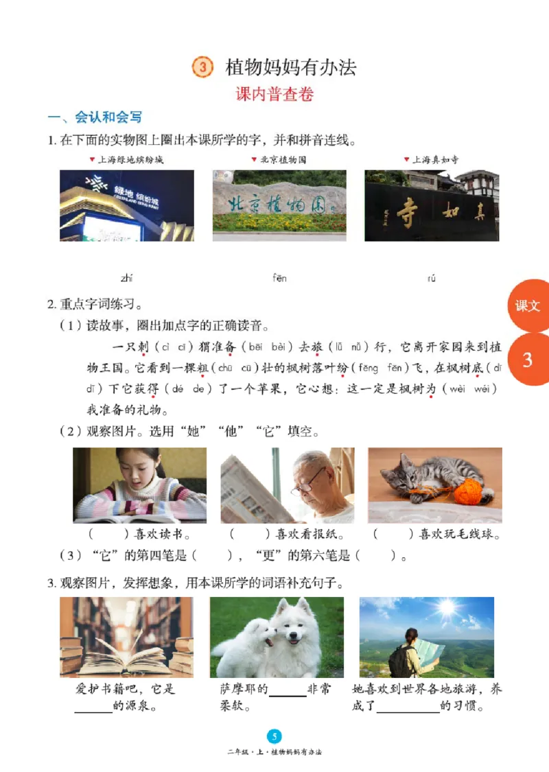 B1-2年级-六三版_二年级上下册资料_小学二年级学习资料-25年更新版_2-01、小学二年级语文上册_2-1-2、练习题、作业、试题、试卷_电子册类_《绘本课堂》语文2年级上册（RJ）