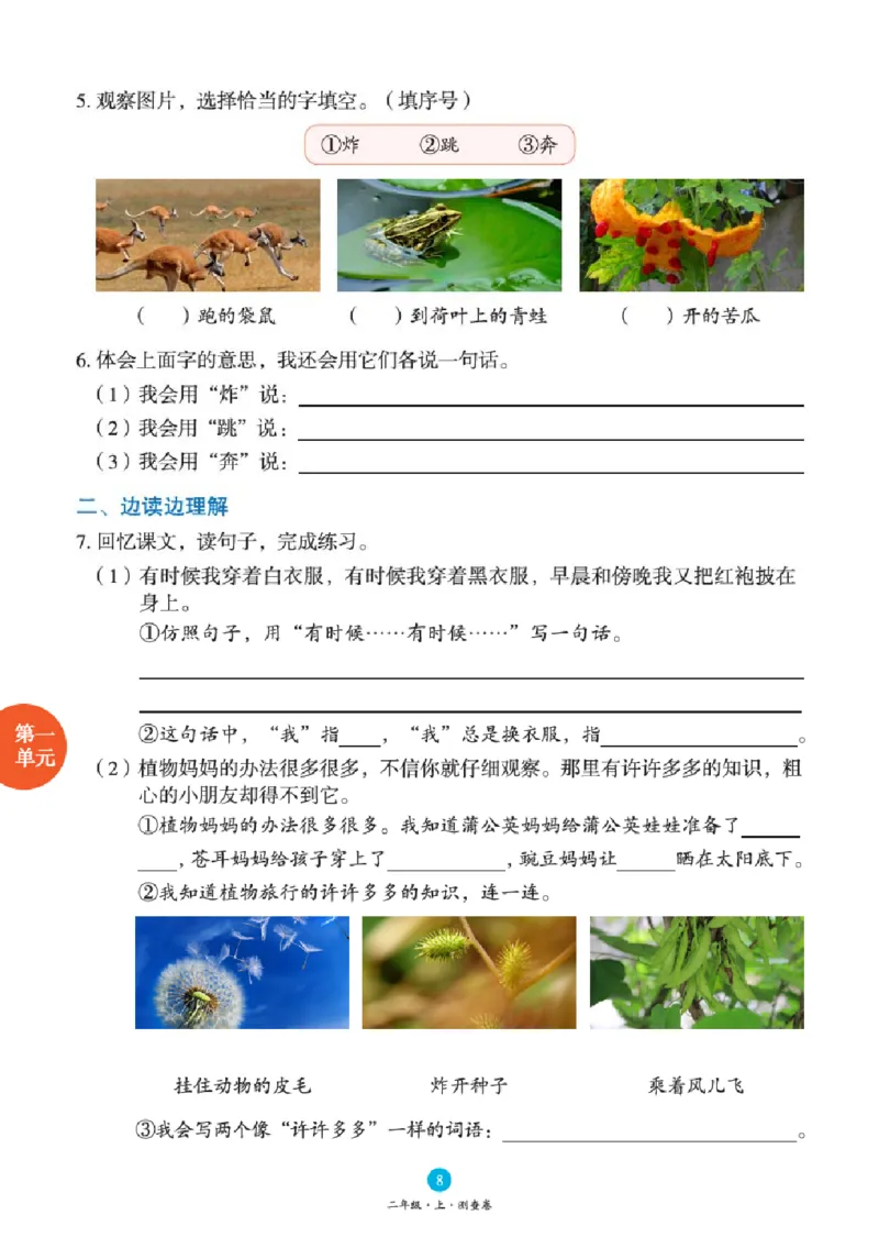 B1-2年级-六三版_二年级上下册资料_小学二年级学习资料-25年更新版_2-01、小学二年级语文上册_2-1-2、练习题、作业、试题、试卷_电子册类_《绘本课堂》语文2年级上册（RJ）