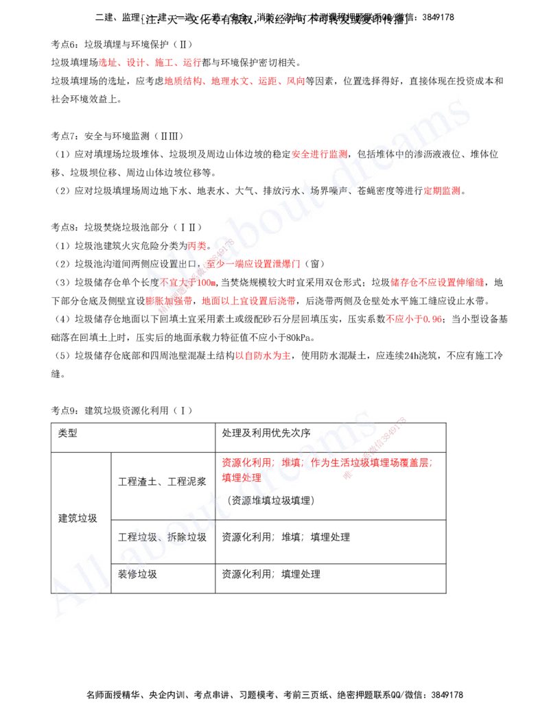 2025-14-第6、7章-城市综合管廊工程、垃圾处理工程_2026年一级建造师_2026年一建市政_2025年一建市政SVIP_04-冲刺串讲✿考点强化✿小灶集训_09-市政《冲刺串讲班》潘旭KL_讲义