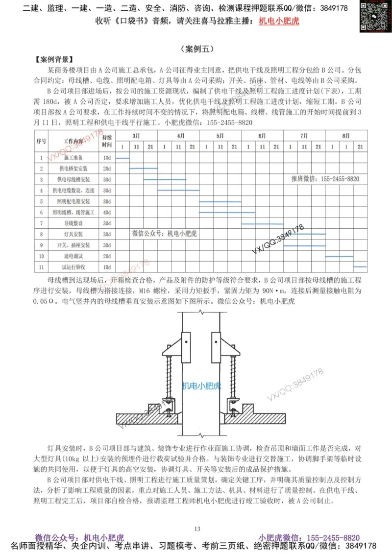 小肥虎-2025《一建机电》考前测试卷（2）_2026年一级建造师_2026年一建机电_2025年一建机电SVIP_04-冲刺串讲✿考点强化✿小灶集训_17-机电《案例百题斩》小肥虎SMR_考前测试卷