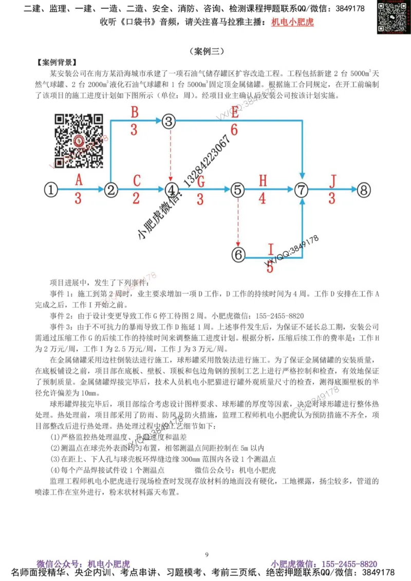 小肥虎-2025《一建机电》考前测试卷（2）_2026年一级建造师_2026年一建机电_2025年一建机电SVIP_04-冲刺串讲✿考点强化✿小灶集训_17-机电《案例百题斩》小肥虎SMR_考前测试卷