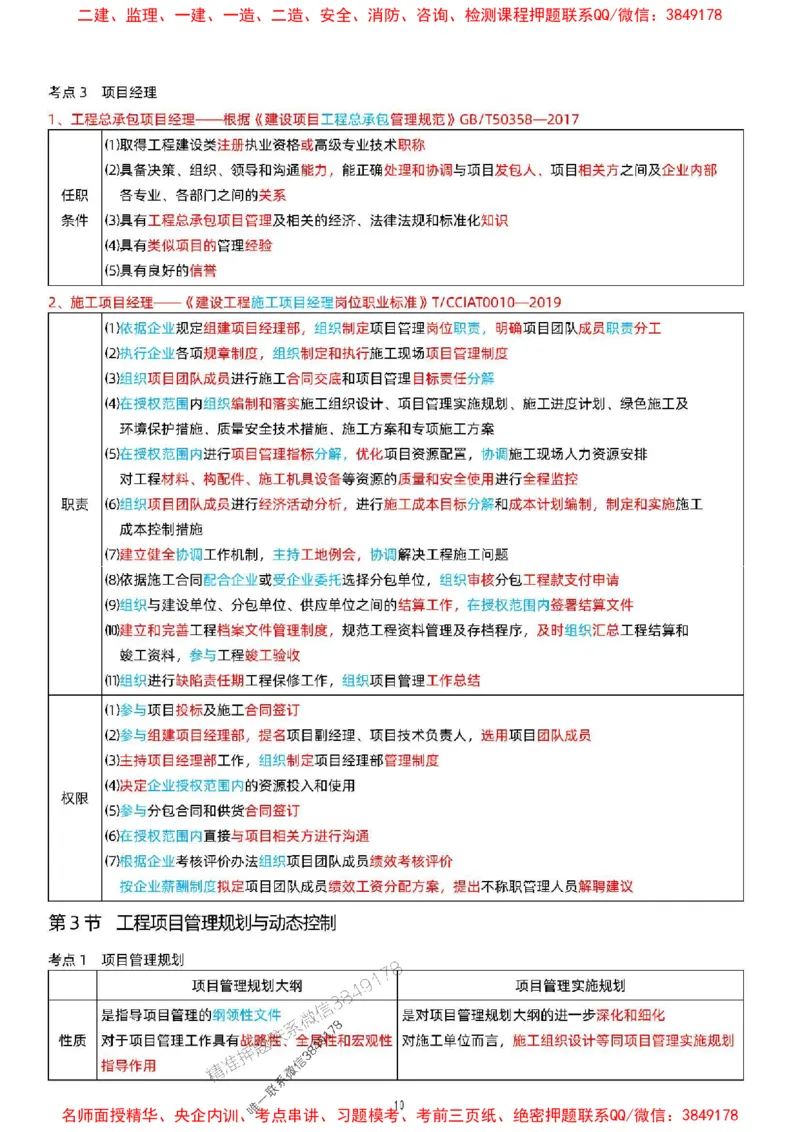 关宇老师提供2025年一级建造师《项目管理》考点浓缩版_1_2026年一级建造师_2026年一建管理_2025年一建管理SVIP_05-考前密训✿央企特训✿机构普押_35-管理《考前考点浓缩》关宇