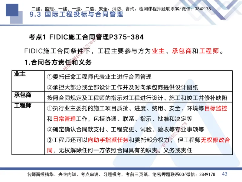 03.2025黄雨诗-考点专项突破-管理3_2026年一级建造师_2026年一建管理_2025年一建管理SVIP_02-基础精讲✿高端面授✿深度强化_41-管理《考点专项突破》黄雨诗HX_讲义