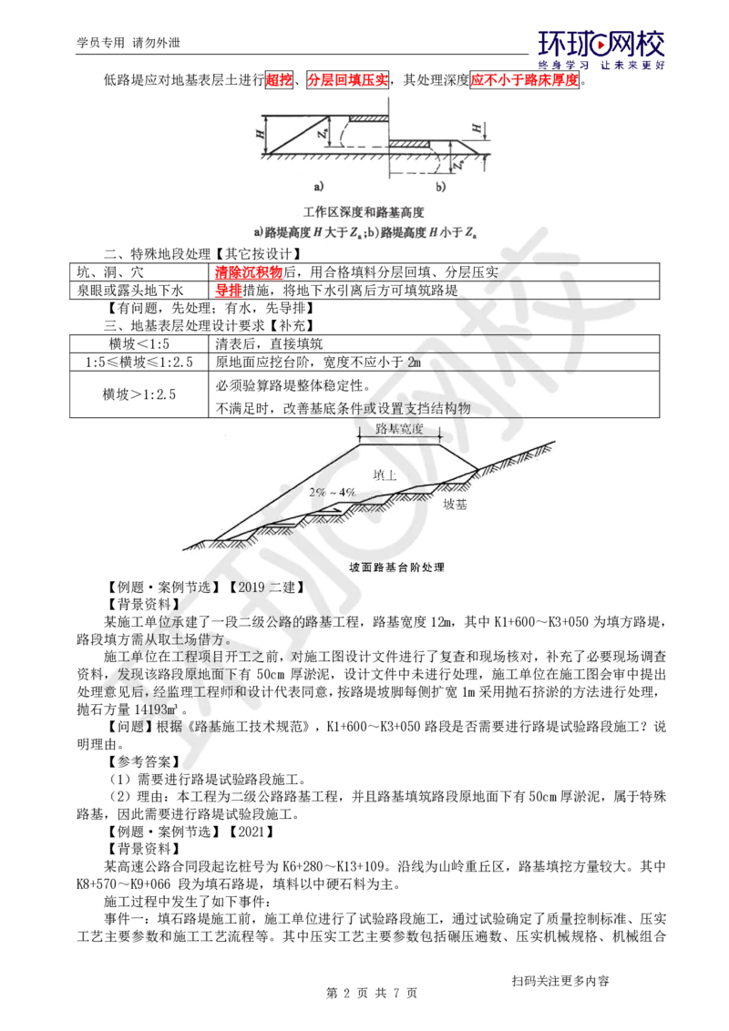 第2讲-专题一路基工程（1）_2026年一级建造师_2026年一建公路_2025年一建公路SVIP_04-冲刺串讲✿考点强化✿小灶集训_07-公路《案例特训班》吴然HQ_讲义