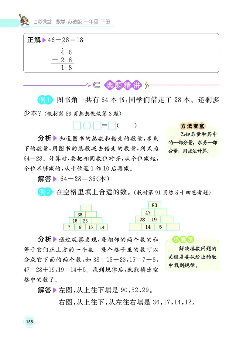 《七彩课堂》数学1年级下册（SJ）_一年级上下册资料_小学一年级学习资料-25年更新版_1-04、小学一年级数学下册_1-4-2、练习题、作业、试题、试卷_苏教版_电子册类