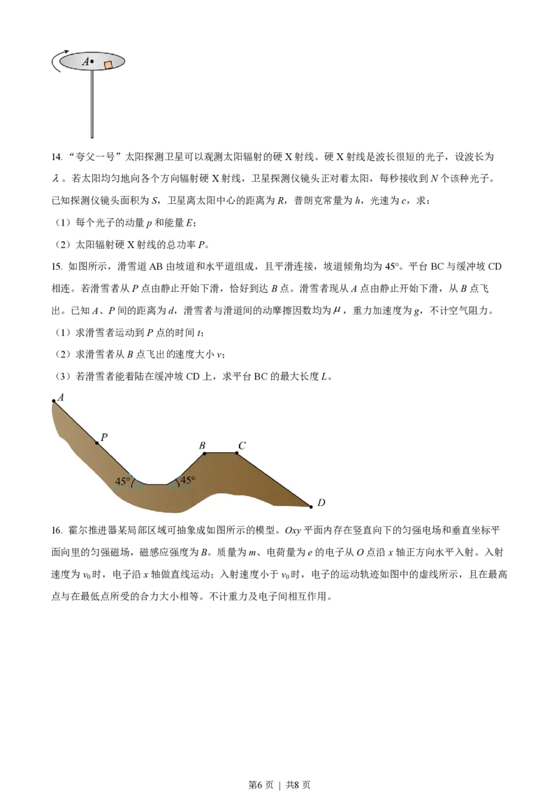 2023年高考物理试卷（江苏）（空白卷）_物理历年高考真题_新&middot;PDF版2008-2025&middot;高考物理真题_物理（按年份分类）2008-2025_2023&middot;高考物理真题