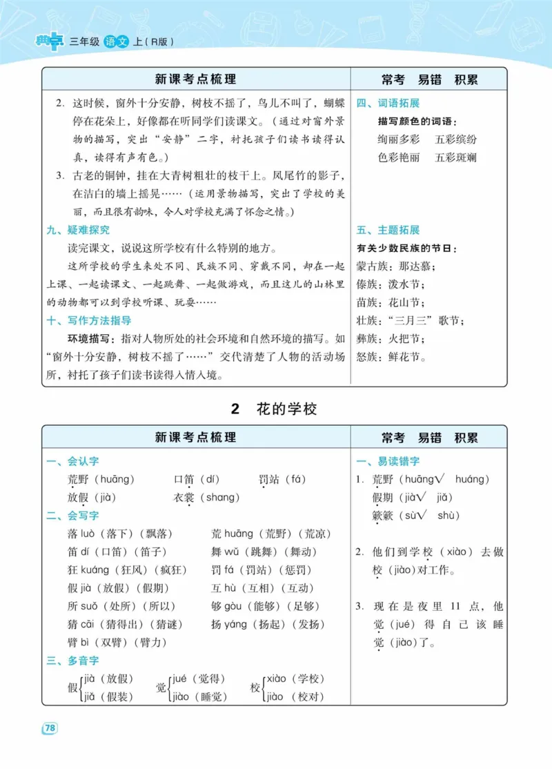 《典中点名师划重点》语文3年级上册（RJ）_三年级上下册资料_小学三年级学习资料-25年更新版_3-01、小学三年级语文上册_3-1-2、练习题、作业、试题、试卷_电子册类