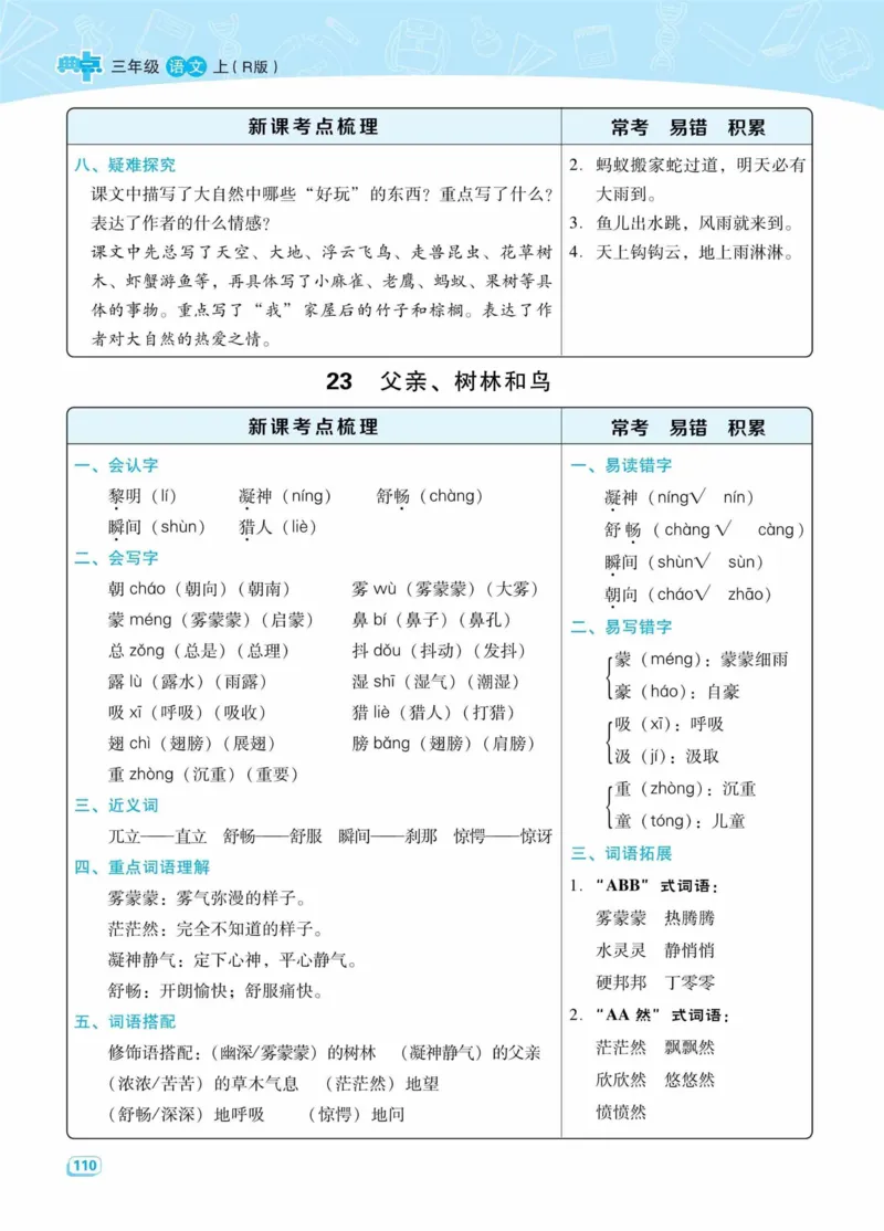 《典中点名师划重点》语文3年级上册（RJ）_三年级上下册资料_小学三年级学习资料-25年更新版_3-01、小学三年级语文上册_3-1-2、练习题、作业、试题、试卷_电子册类