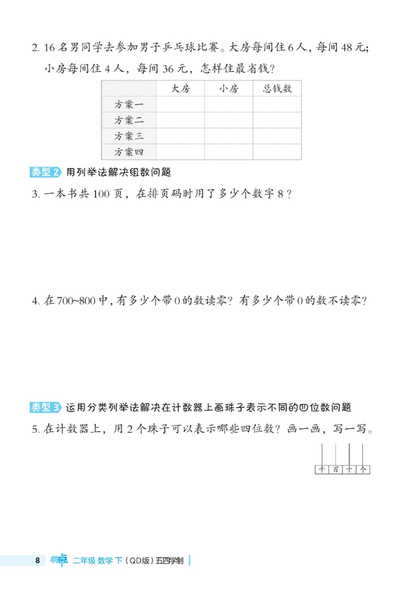 《典中点》极速提分法-数学2年级下册（54QD）_二年级上下册资料_小学二年级学习资料-25年更新版_2-04、小学二年级数学下册_2-4-2、练习题、作业、试题、试卷_青岛54_电子册类