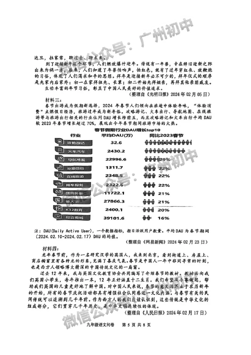 2024花都区中考一模语文试题_广州九上月考+期中+期末+一模二模+中考真题_广州2024年中考一模_花都区