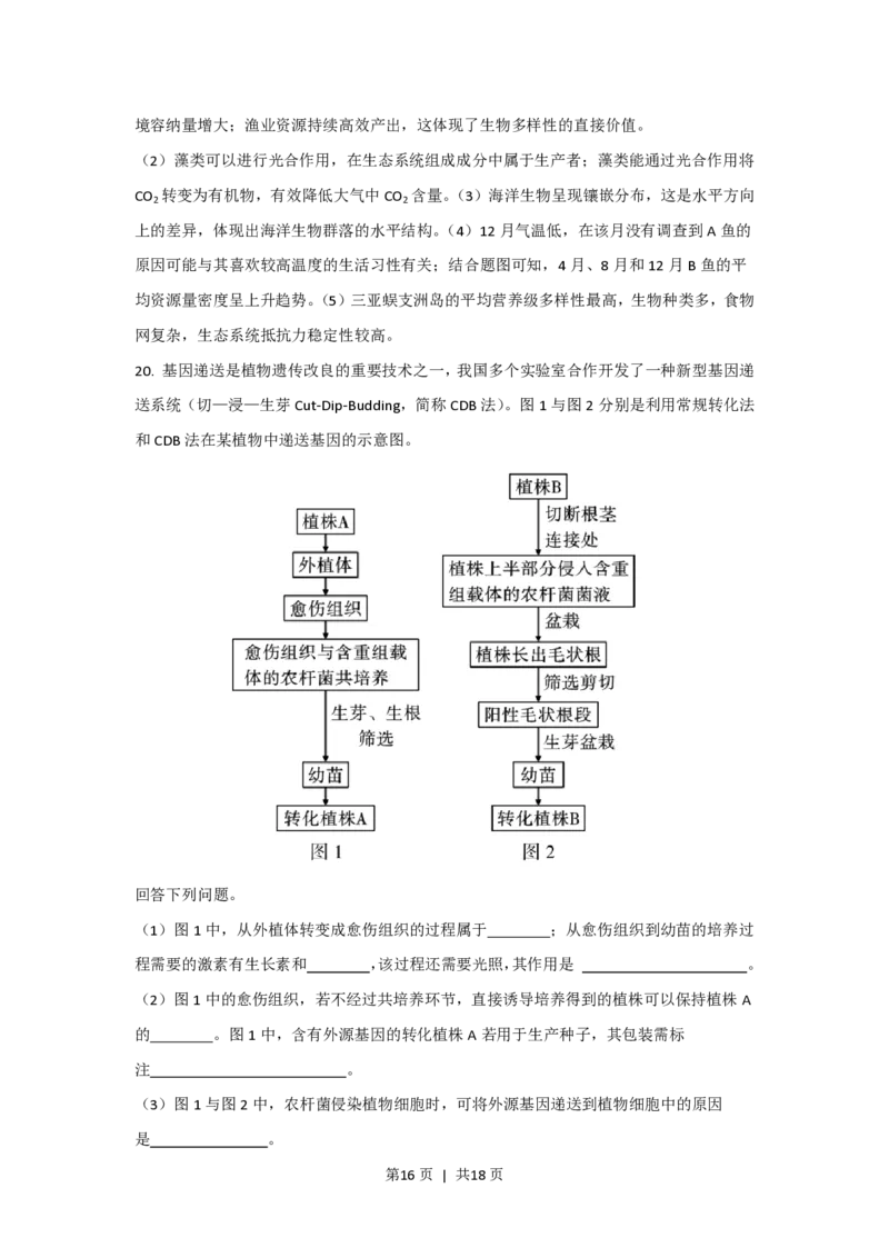 2023年高考生物真题（海南）（解析卷）_生物历年高考真题_新&middot;PDF版2008-2025&middot;高考生物真题_生物（按省份分类）2008-2025_2008-2024&middot;（海南）生物高考真题