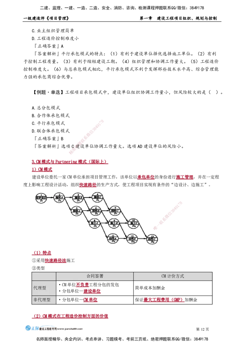 第一章　建设工程项目组织、规划与控制_2026年一级建造师_2026年一建管理_2025年一建管理SVIP_02-基础精讲✿高端面授✿深度强化_04-管理《基础精讲班》李娜JG_讲义