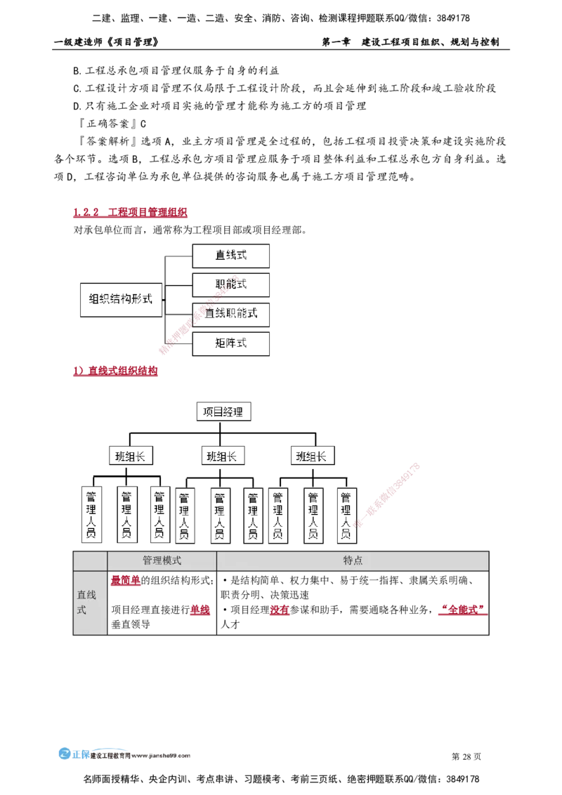 第一章　建设工程项目组织、规划与控制_2026年一级建造师_2026年一建管理_2025年一建管理SVIP_02-基础精讲✿高端面授✿深度强化_04-管理《基础精讲班》李娜JG_讲义