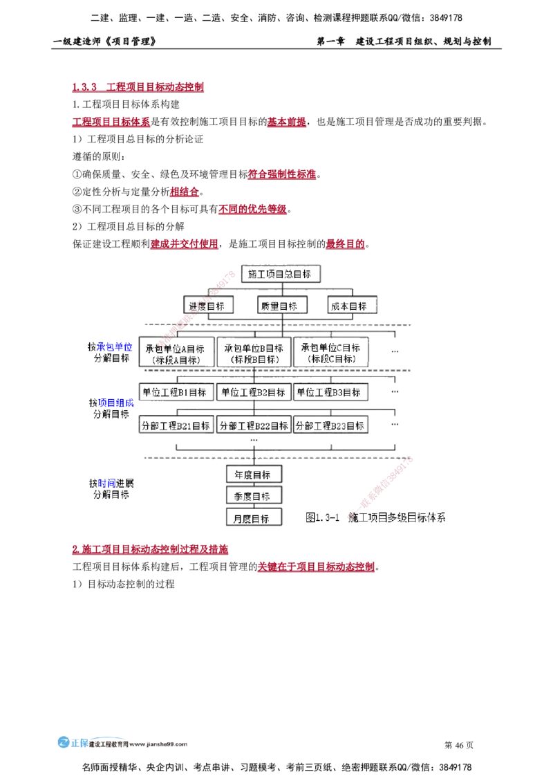 第一章　建设工程项目组织、规划与控制_2026年一级建造师_2026年一建管理_2025年一建管理SVIP_02-基础精讲✿高端面授✿深度强化_04-管理《基础精讲班》李娜JG_讲义