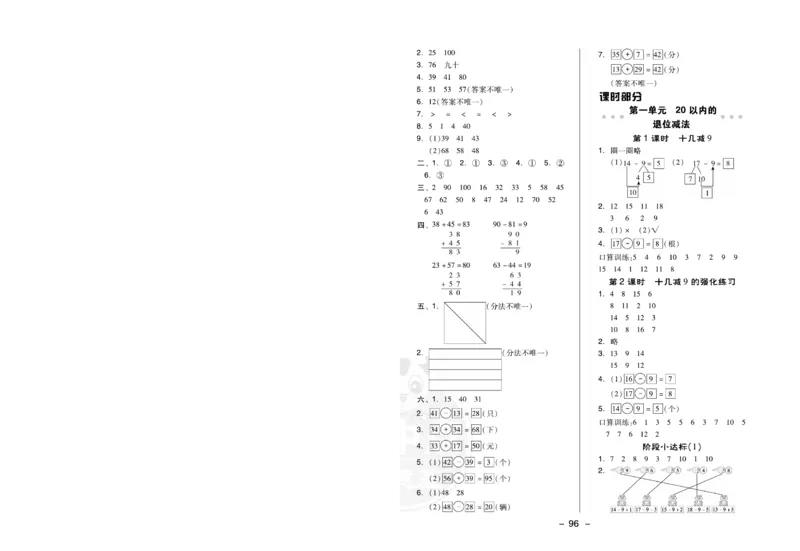 《典中点》数学试卷-24春数学1年级下册（SJ）_一年级上下册资料_小学一年级学习资料-25年更新版_1-04、小学一年级数学下册_1-4-2、练习题、作业、试题、试卷_苏教版_电子册类