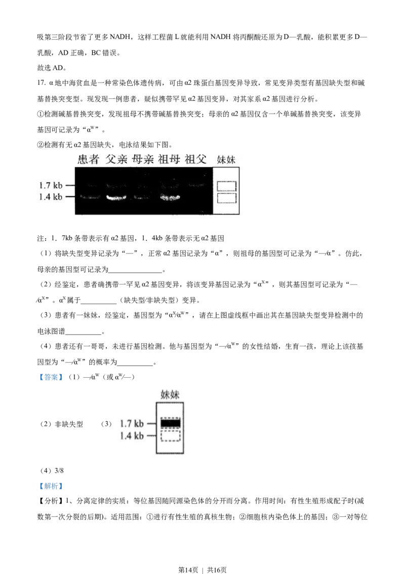 2022年高考生物试卷（天津）（空白卷）_生物历年高考真题_新&middot;Word版2008-2025&middot;高考生物真题_生物（按年份分类）2008-2025_2022&middot;高考生物真题