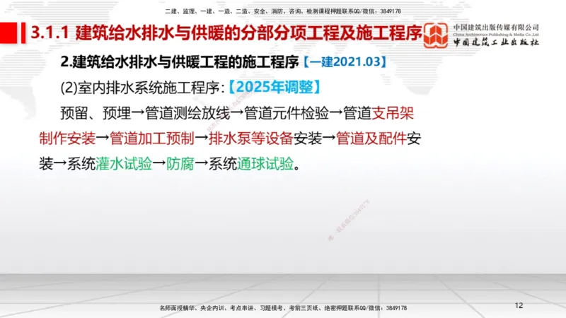 B05节：3.1建筑给水排水与供暖工程施工技术1（04.10）_2026年一级建造师_2026年一建机电_2025年一建机电SVIP_02-基础精讲✿高端面授✿深度强化_05-机电《两轮基础直播》闫娜JGS_讲义
