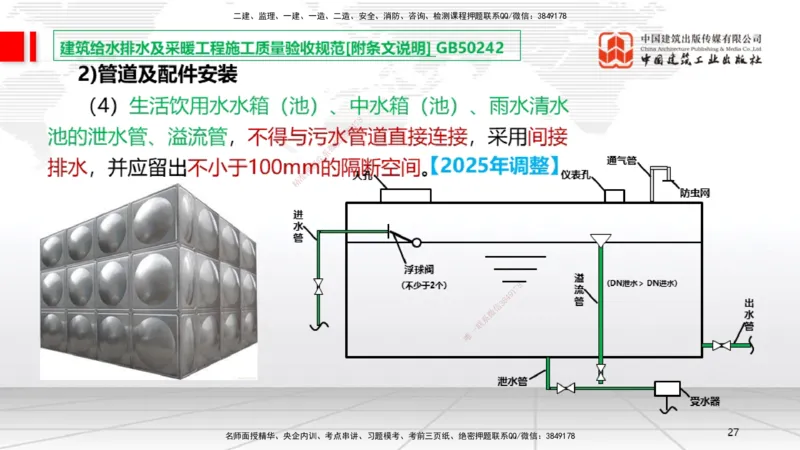 B05节：3.1建筑给水排水与供暖工程施工技术1（04.10）_2026年一级建造师_2026年一建机电_2025年一建机电SVIP_02-基础精讲✿高端面授✿深度强化_05-机电《两轮基础直播》闫娜JGS_讲义