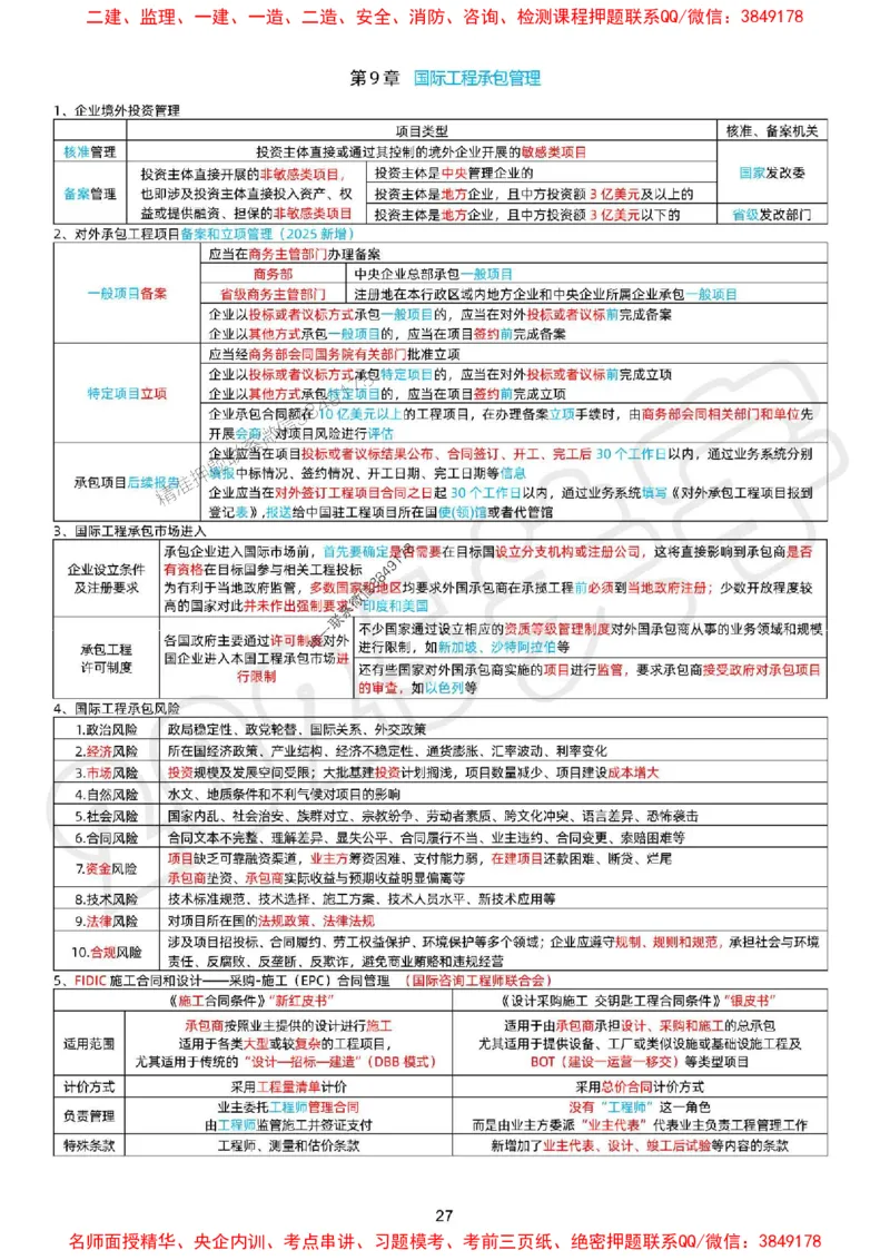 关羽老师亲编！2025年一建《管理》冲刺浓缩29页纸_1_2026年一级建造师_2026年一建管理_2025年一建管理SVIP_05-考前密训✿央企特训✿机构普押_40-管理《考前冲刺29页》关宇