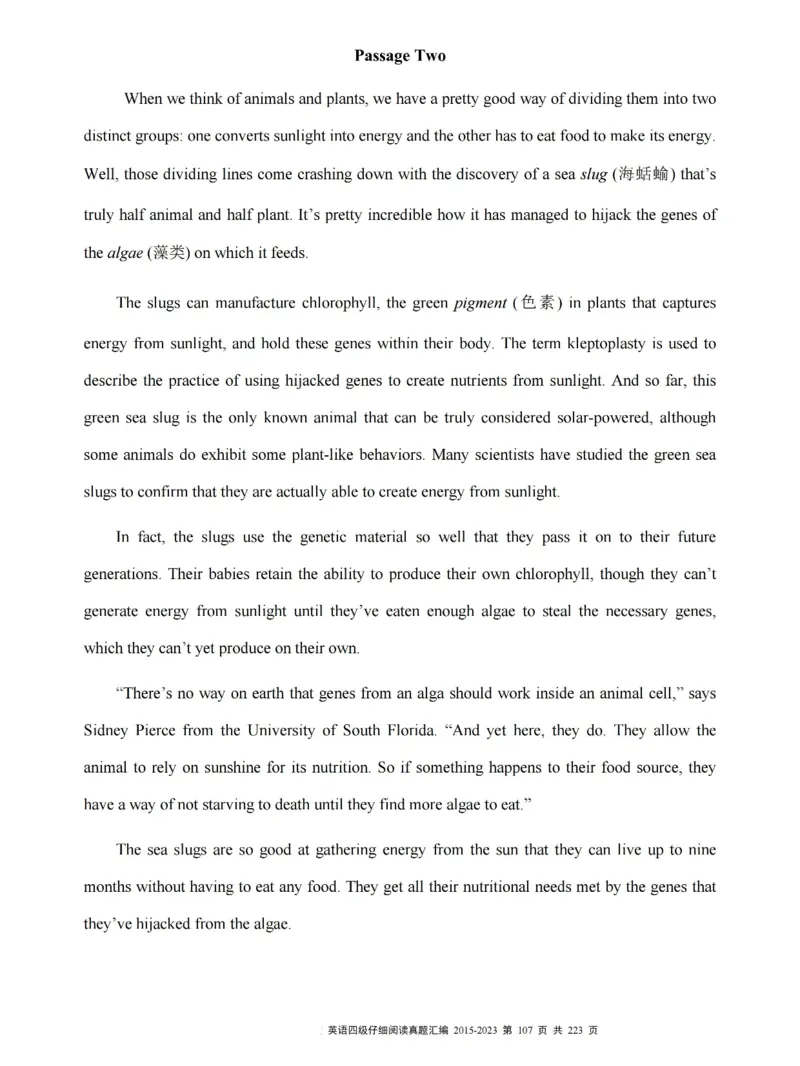 四级仔细阅读真题2015-2023.12_大学英语四级+六级_四级真题_专项_四级仔细阅读