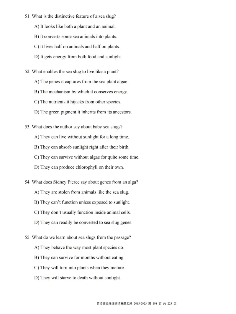 四级仔细阅读真题2015-2023.12_大学英语四级+六级_四级真题_专项_四级仔细阅读