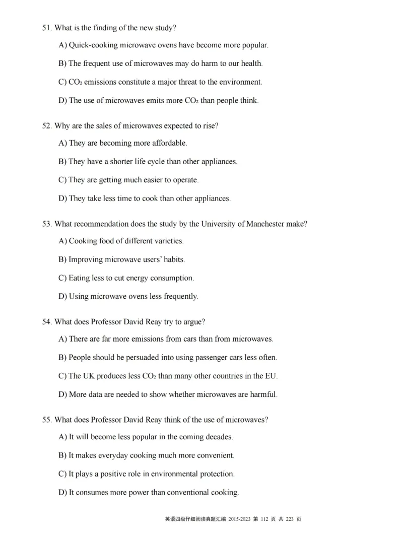 四级仔细阅读真题2015-2023.12_大学英语四级+六级_四级真题_专项_四级仔细阅读