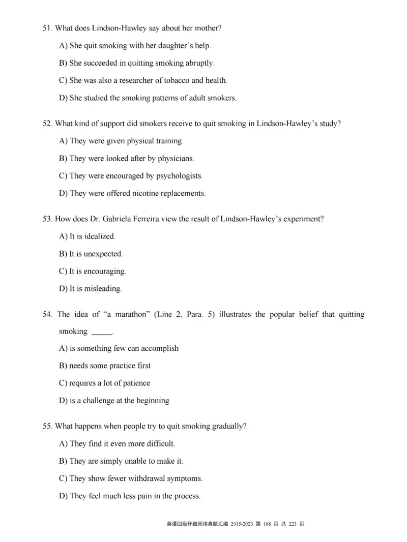 四级仔细阅读真题2015-2023.12_大学英语四级+六级_四级真题_专项_四级仔细阅读