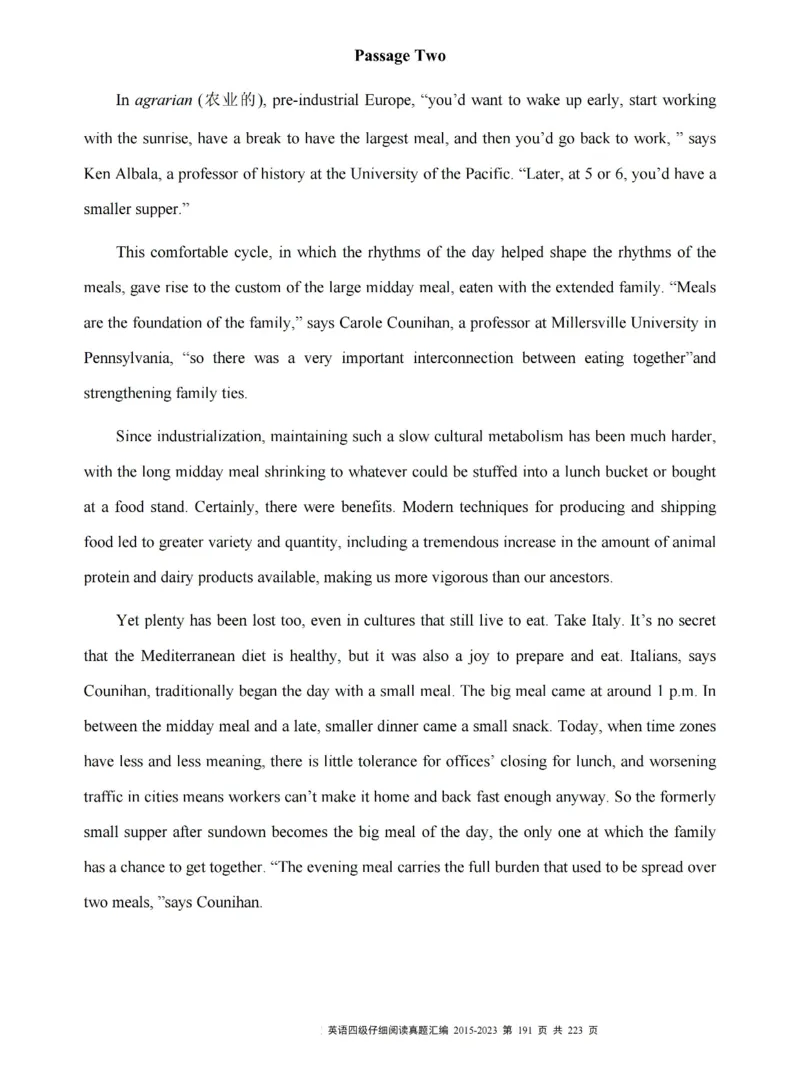 四级仔细阅读真题2015-2023.12_大学英语四级+六级_四级真题_专项_四级仔细阅读