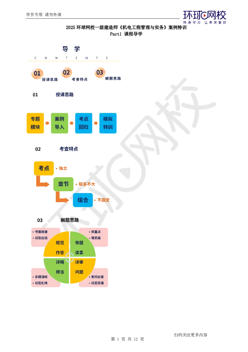 第1讲-材料设备与专业技术_2026年一级建造师_2026年一建机电_2025年一建机电SVIP_04-冲刺串讲✿考点强化✿小灶集训_12-机电《案例特训班》赵金凤HQ_讲义