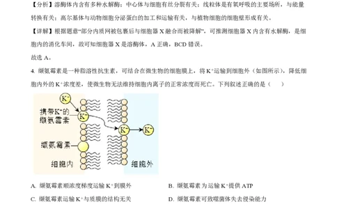 2023年高考生物试卷（浙江）（1月）（解析卷）_生物历年高考真题_新&middot;PDF版2008-2025&middot;高考生物真题_生物（按试卷类型分类）2008-2025_自主命题卷&middot;生物（2008-2025）