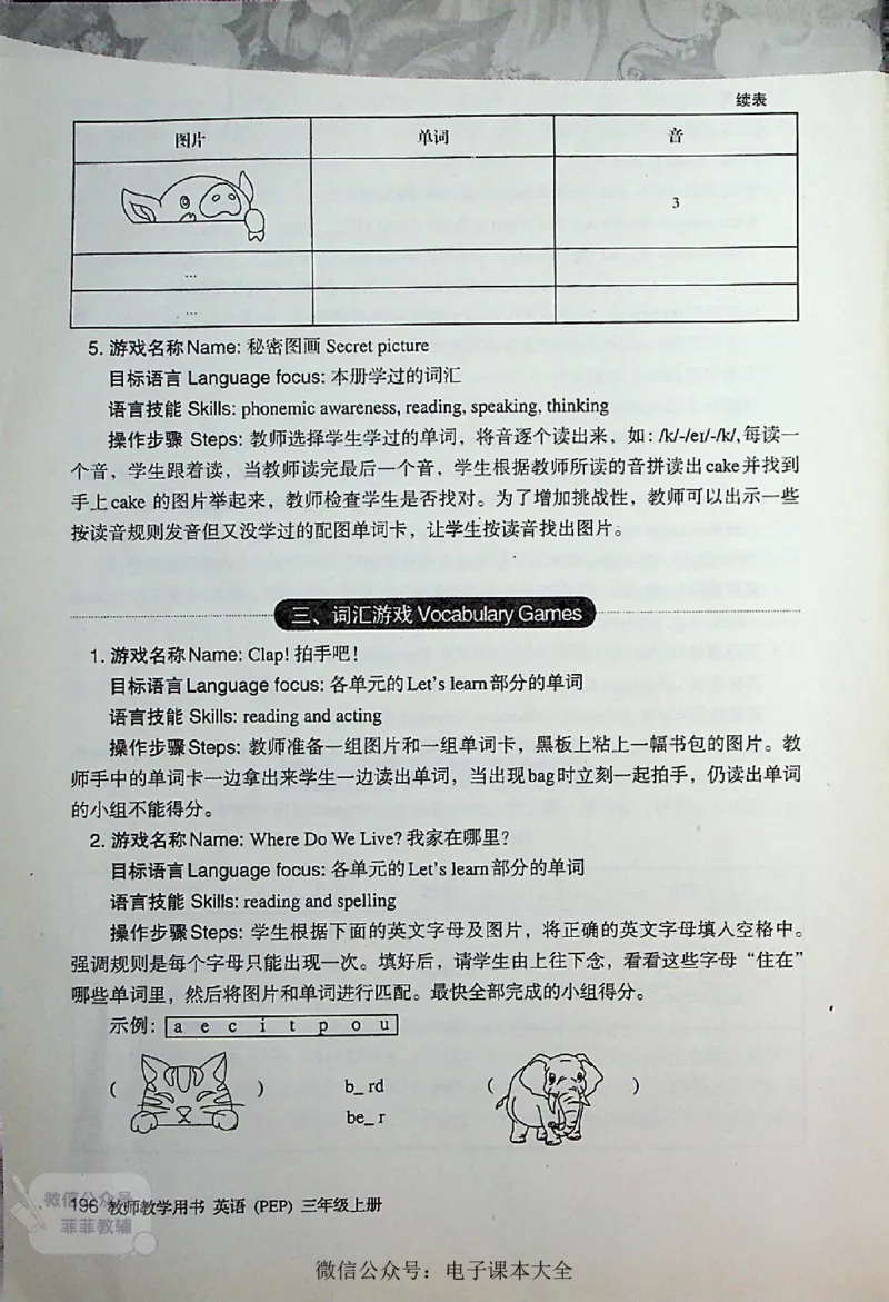英语PEP3A教师教学用书_《教师教学用书（教参）》英语3-6年级上册（人教PEP）