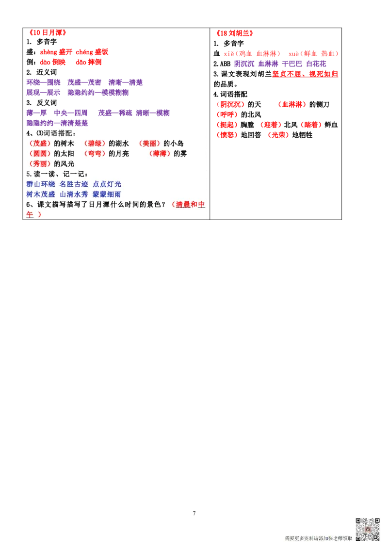 8.28二上语文课课贴知识点-书贴（彩色）(4)(2)_二年级上下册资料_二年级上册小红书同款资料_二年级