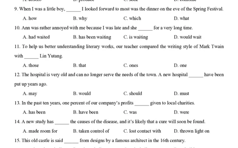 2022年高考英语试卷（天津）（第一次）（空白卷）_英语历年高考真题_新&middot;PDF版2008-2025&middot;高考英语真题_英语（按省份分类）2008-2025_2008-2024&middot;（天津）英语高考真题