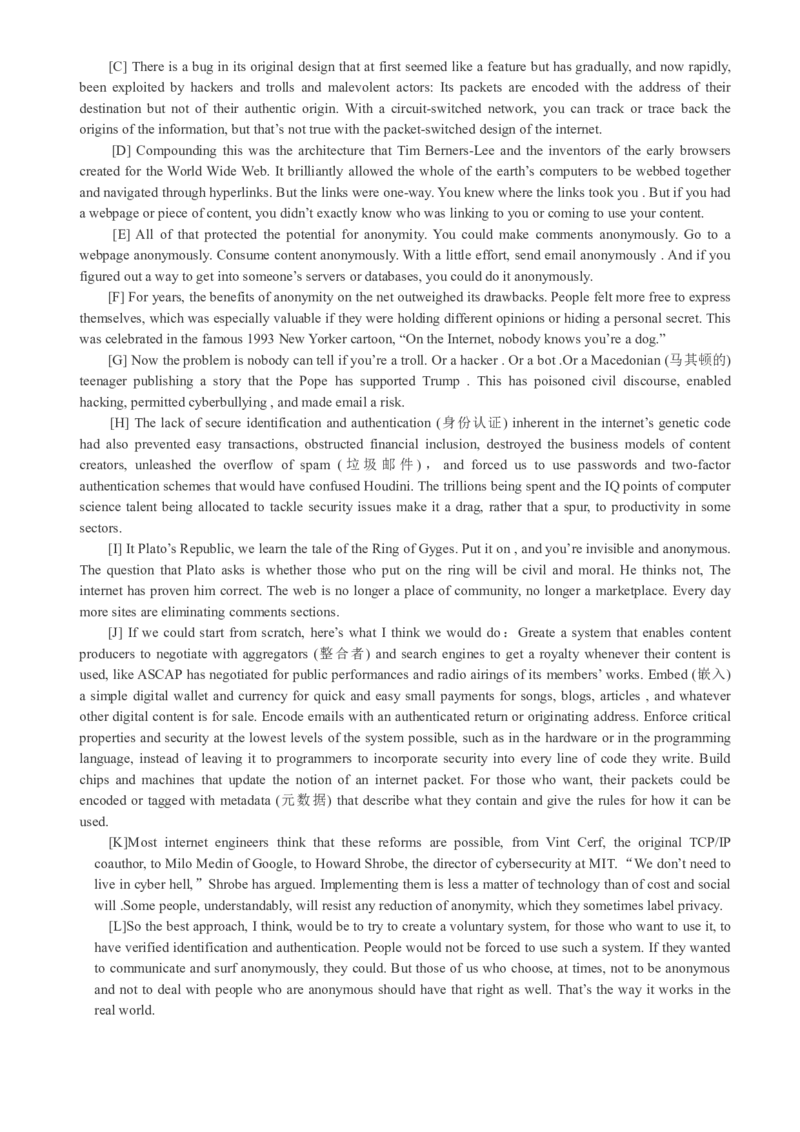版本一四级模拟4试题_大学英语四级+六级_四级真题_四级密押试卷_新四级模拟卷全10套_版本一四级模拟卷_版本一四级模拟4