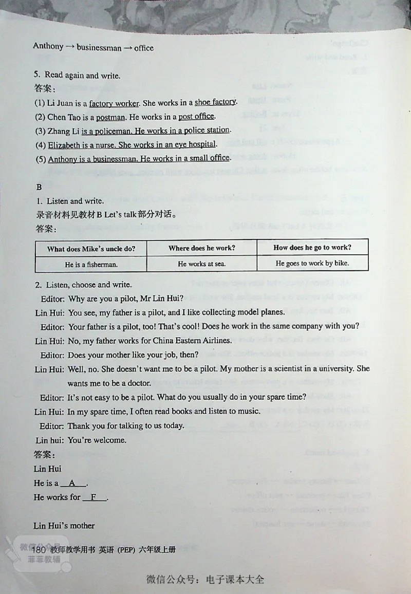 英语PEP6A教师教学用书_《教师教学用书（教参）》英语3-6年级上册（人教PEP）