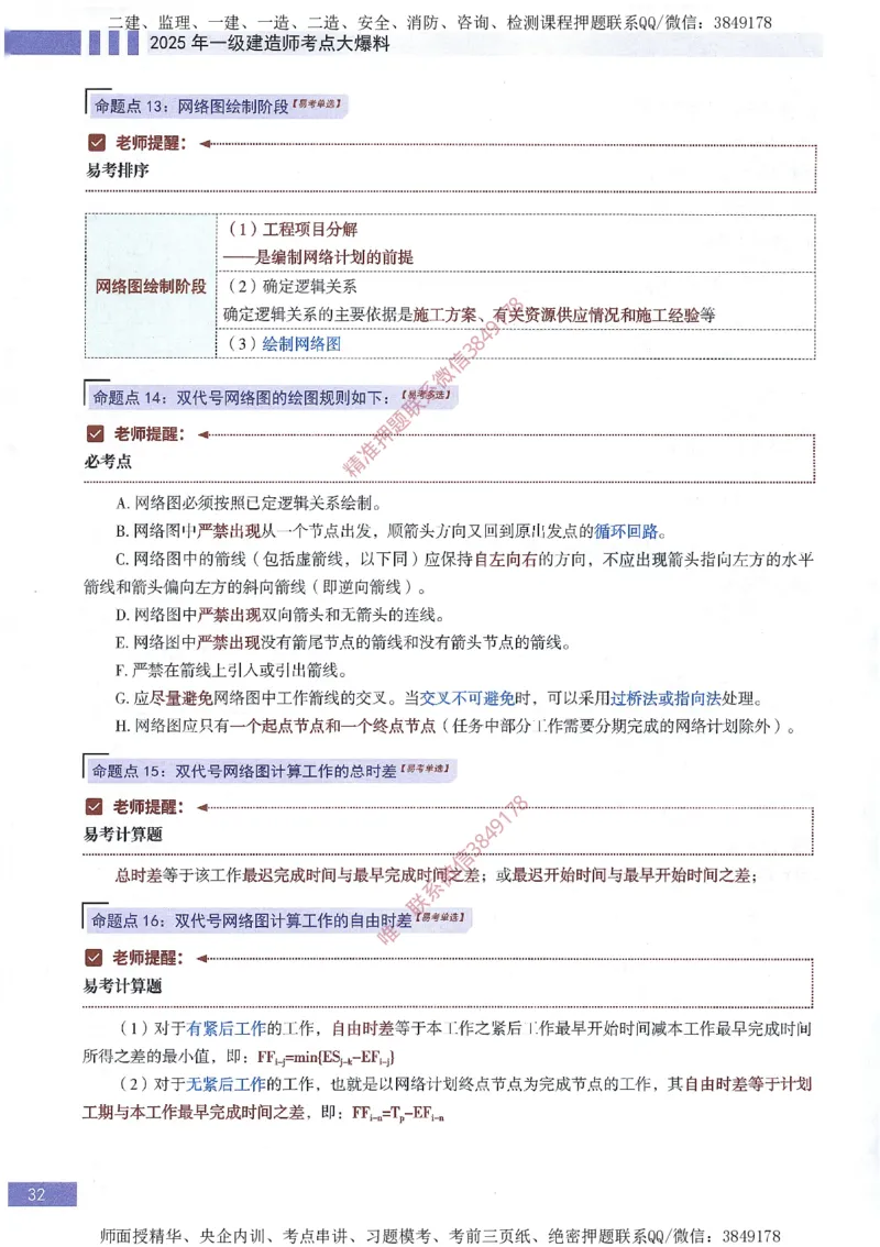 一建建造师考点大爆料建设工程项目管理_2026年一级建造师_2026年一建管理_2025年一建管理SVIP_05-考前密训✿央企特训✿机构普押_24-管理《考点大爆料+圈题AB卷》SMR