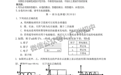 2025广州市铁一中学中考二模物理试题_广州九上月考+期中+期末+一模二模+中考真题_2025中考二模