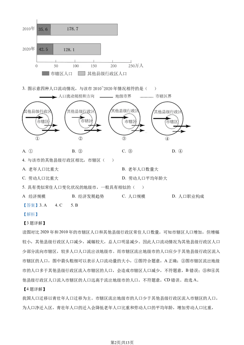 2023年高考地理试卷（山东）（解析卷）_地理历年高考真题_新&middot;Word版2008-2025&middot;高考地理真题_地理（按省份分类）2008-2025_2008-2025&middot;（山东）地理高考真题