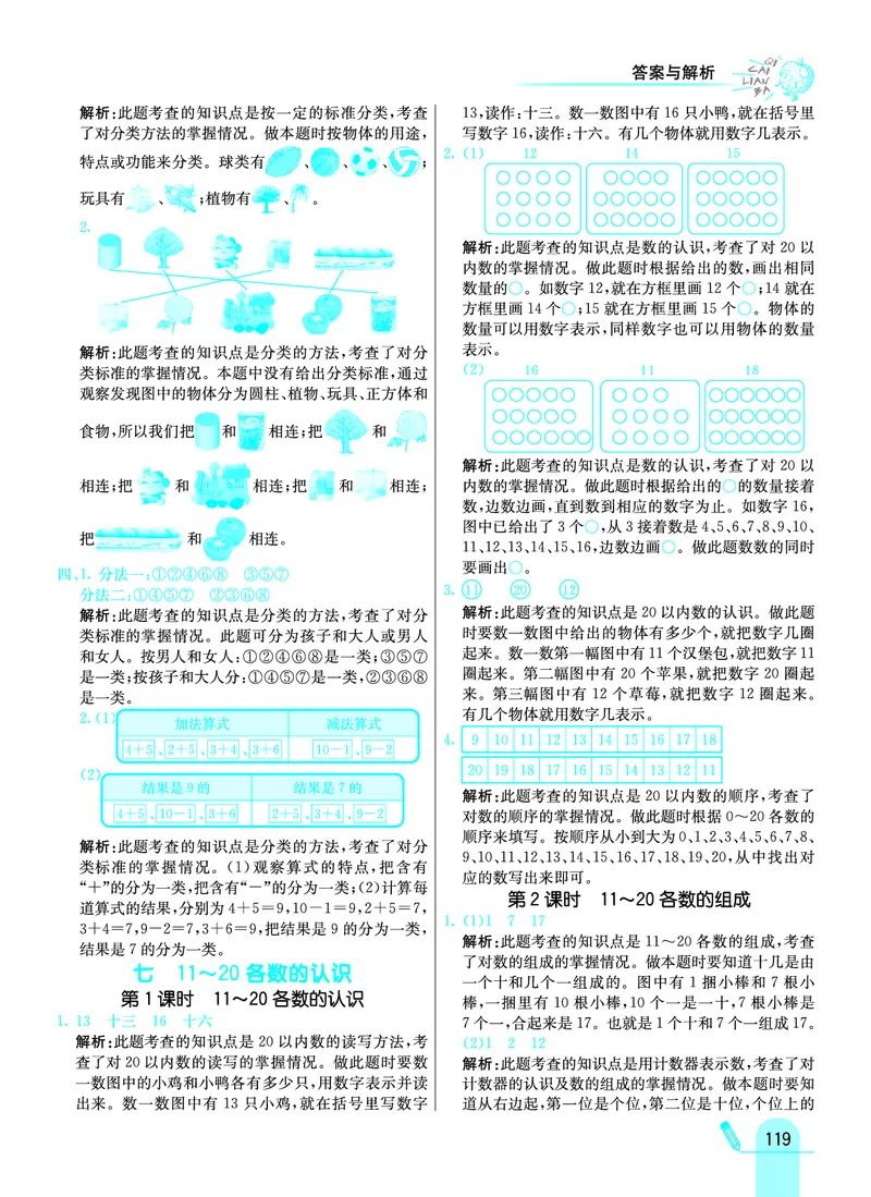 《七彩练霸》学生用书数学1年级上册（JJ）答案_一年级上下册资料_小学一年级学习资料-25年更新版_1-03、小学一年级数学上册_冀教版_10、电子书籍