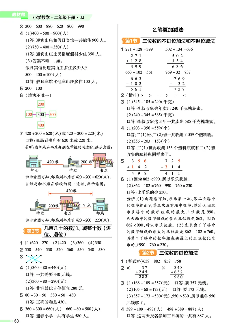 《作业帮》24春数学2年级下册（JJ）_二年级上下册资料_小学二年级学习资料-25年更新版_2-04、小学二年级数学下册_2-4-2、练习题、作业、试题、试卷_冀教版_电子册类