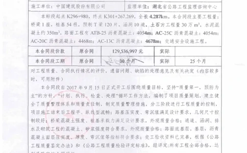 7、312交工证书_2021-2023年优秀施组方案_施工组织设计_施组11-新余环城路项目施工组织设计_交工验收记录_S312
