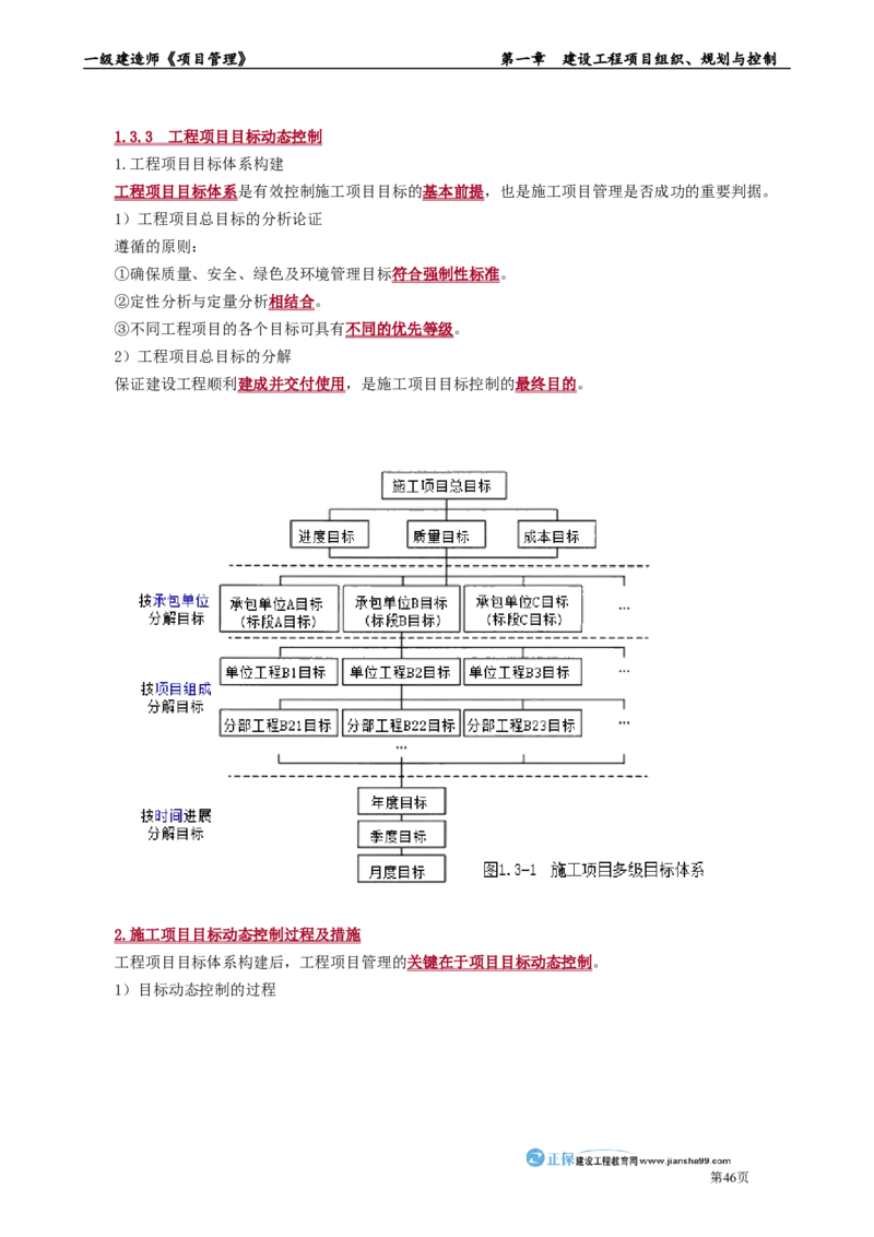 第一章　建设工程项目组织、规划与控制_2026年一级建造师_2026年一建管理_2025年一建管理SVIP_02-基础精讲✿高端面授✿深度强化_04-管理《基础精讲班》李娜JG_讲义