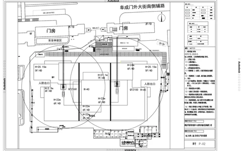 4地上阶段施工平面布置图_2021-2023年优秀施组方案_施工组织设计_施组08-解放军新闻传播中心新闻采编用房翻建工程施工组织设计_1施组及附件