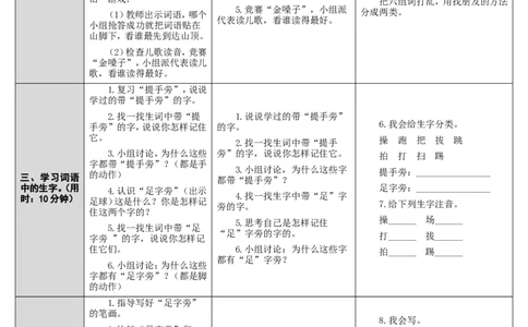 7.操场上_一年级语文下册（统编版）_老课标资料_教案反思+导学案_表格式_2版表格式导学案_第五单元